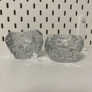 Vintage Kosta Boda Snowball Candle Holders